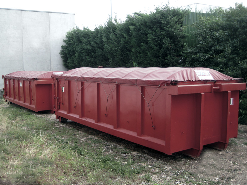 Vermietung von Absetzcontainern für die Lagerung von Abfällen